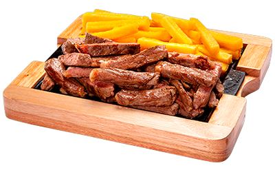 Tábua de Contrafilé e Polenta