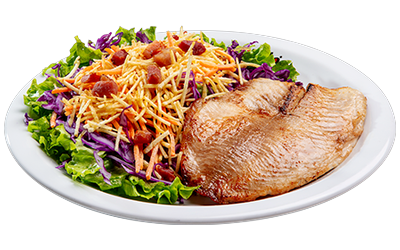 Salada Crocante com Filé de Tilápia
