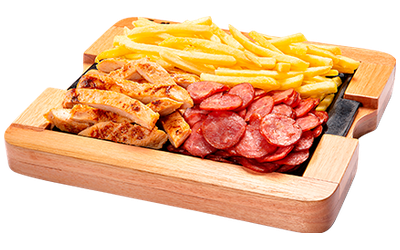 Tábua de Frango, Calabresa e Fritas