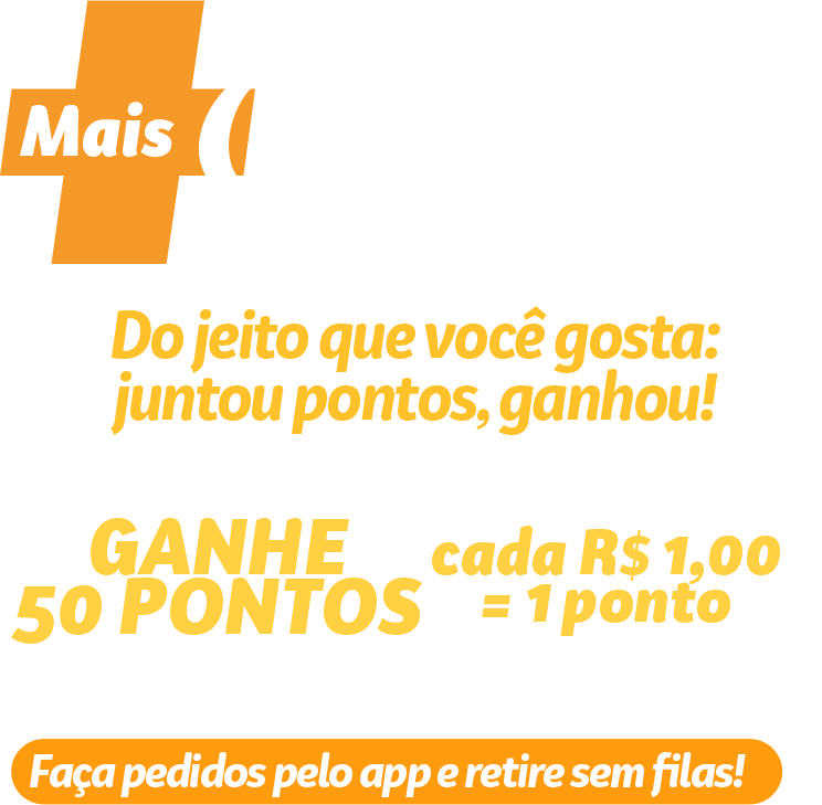 Mais Griletto - Do jeito que você gosta: juntou pontos, ganhou! Ganhe 50 pontos ao baixar o app e 1 ponto a cada R$ 1,00. Faça pedidos pelo app e retire sem filas.